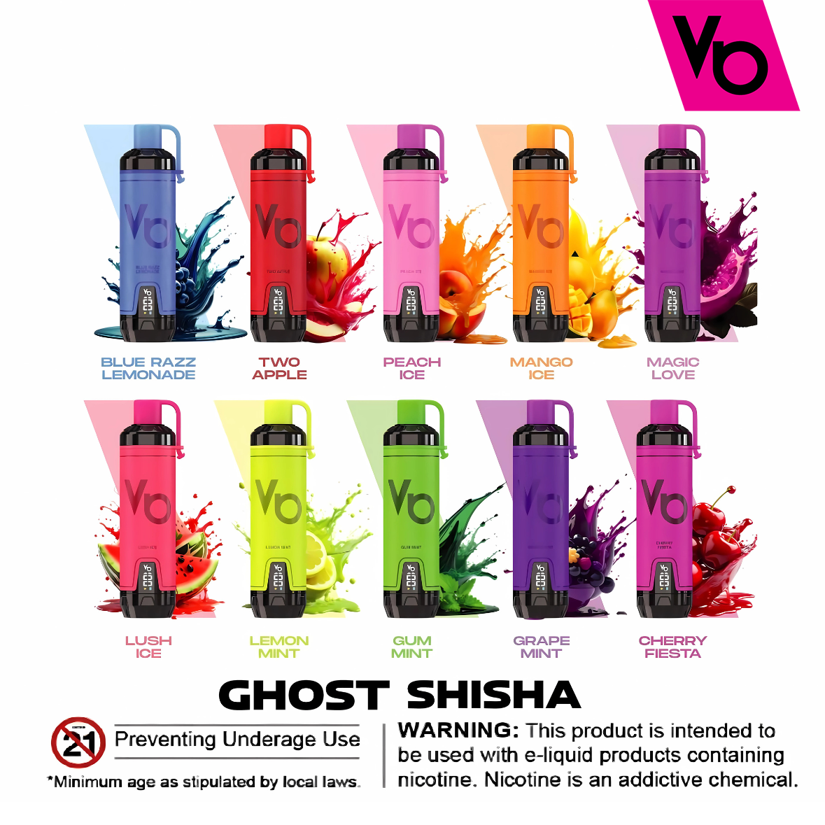 Vapes Bar Ghost Shisha 15000 Puffs Disposable Vape